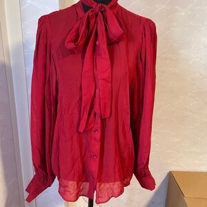 Zara Vibrant Red Women's Blouse